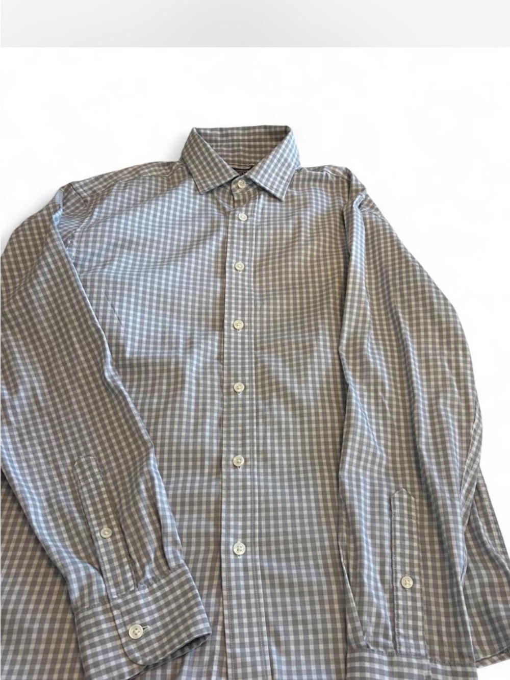 Faherty Men's Long-Sleeve Check Dress Shirt - Gray